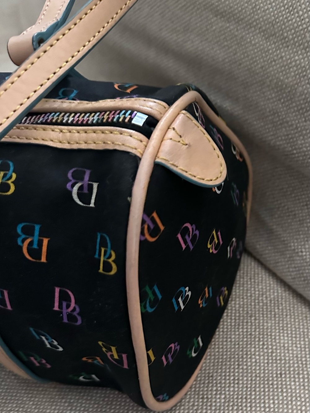 Dooney & Bourke Rainbow Monogram Barrel “It” Bag - Picture 3 of 15